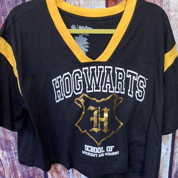 77. Hogwarts Skimmer Graphic Tee Short Sleeve Cropped Harry Potter  size XXXL - Picture 5 of 8